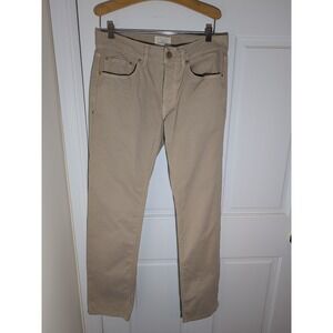 Sid Mashburn Pants Mens 30x32 Tag Beige Slim Straight 5-Pocket Italy See Measure